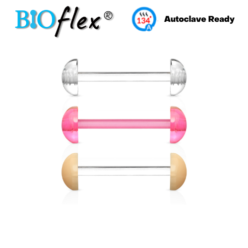 Bioflex Nipple/Tongue Barbell with Half Balls