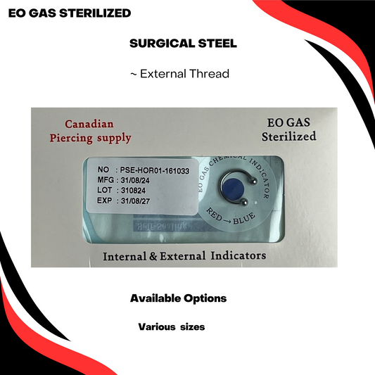 Pre-Sterilized Surgical Steel Solid Circular Barbell/Horseshoe Externally Threaded