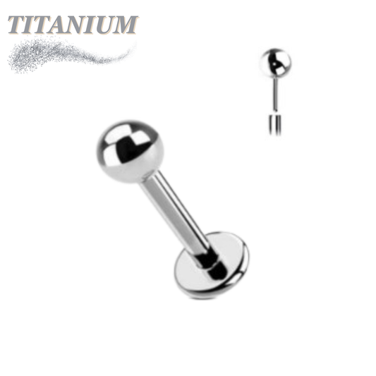 Titanium Threadless Solid Ball Labret Combo (4mm Base)