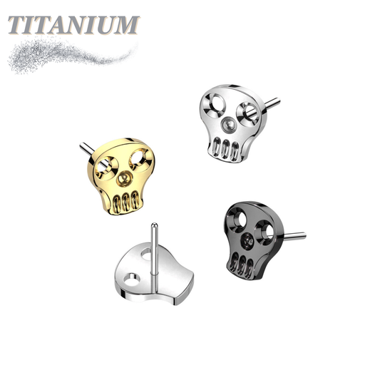 Threadless Titanium Hollow Skull Top Only